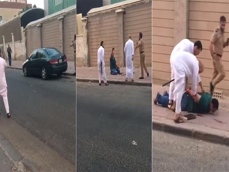 لحظة القبض على مصري قتل زوجته اللبنانية طعنًا بالسكين في الكويت