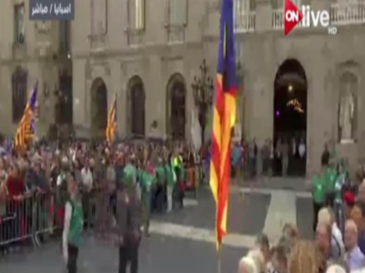 مظاهرات في إسبانيا مؤيدة للاستفتاء على انفصال إقليم كتالونيا