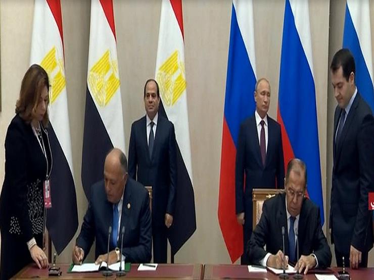 السيسي يشهد توقيع اتفاقيات بين مصر وروسيا