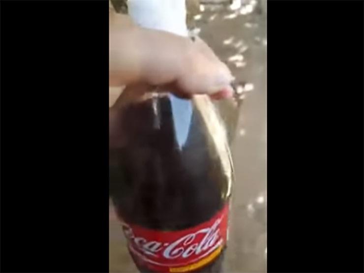 بالفيديو..فأر ميت داخل زجاجة "كوكاكولا" بالأرجنتين