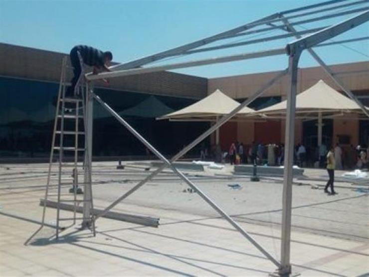 "ميناء القاهرة" ينتهى من إنشاء خيمة مكيفة لأسر الحجاج "ميناء القاهرة" ينتهى من إنشاء خيمة مكيفة لأسر الحجاج