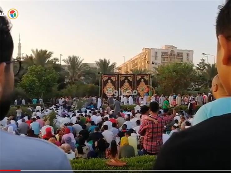 الاحتفال بعيد الأضحى من مسجد الحصري في 6 أكتوبر