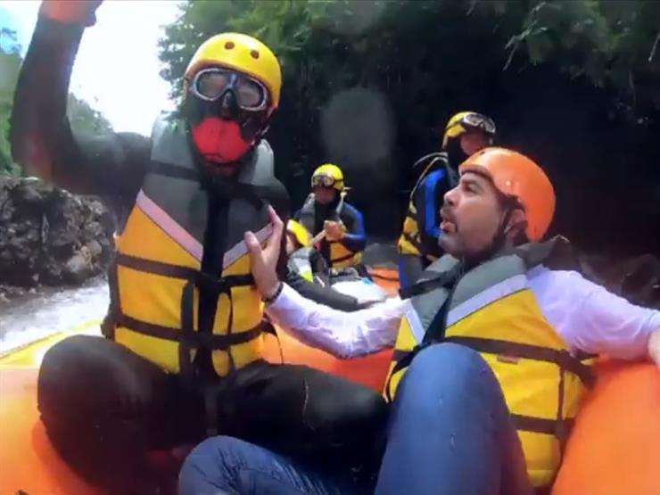 بالفيديو| حالة من الرعب تنتاب وائل جسار أثناء مواجهة الغرق في "رامز في الشلال"