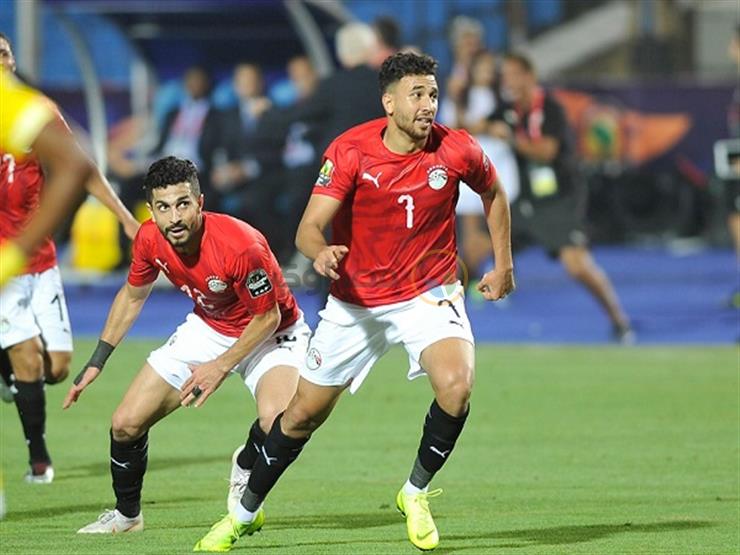 فرحة تريزيجيه بأول هدف فى كأس الأمم الأفريقية 2019