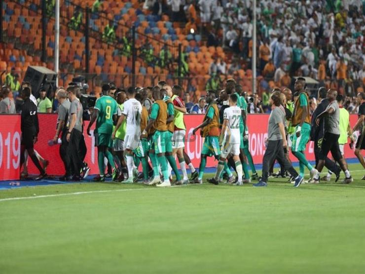 بالصور - مشادات بالأيدي بين لاعبي الجزائر والسنغال تنتهى بإصابة حارس محاربي الصحراء