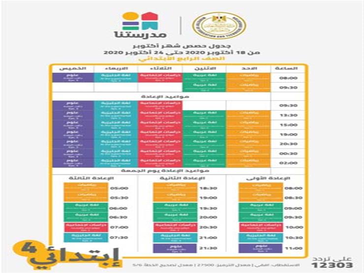 التعليم تعلن جدول الأسبوع الثالث للحصص الدراسية لقناة مدر مصراوى
