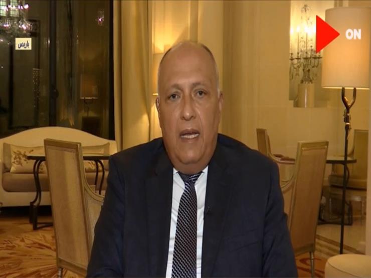 سامح شكري: "لم يتم توقيع اتفاق بين مصر وفرنسا لإطلاق قمر صناعي جديد