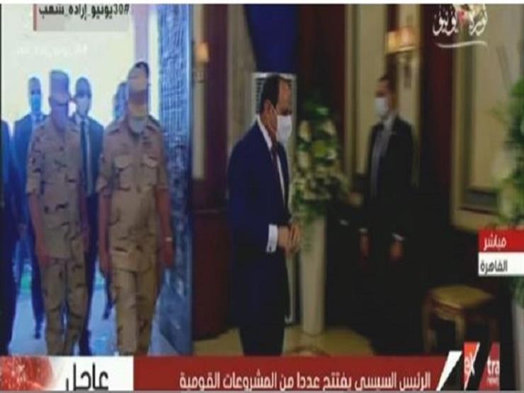 وصول الرئيس السيسى لافتتاح قصر البارون وعدد من المشروعات- فيديو