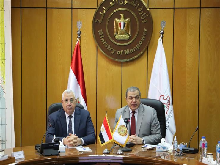 وزيرا القوى العاملة والزراعة يشهدان توقيع بروتوكول تعاون لرعاية العاملين بالقطاع الزراعي وزيرا القوى العاملة والزراعة يشهدان توقيع بروتوكول تعاون لرعاية العاملين بالقطاع الزراعي