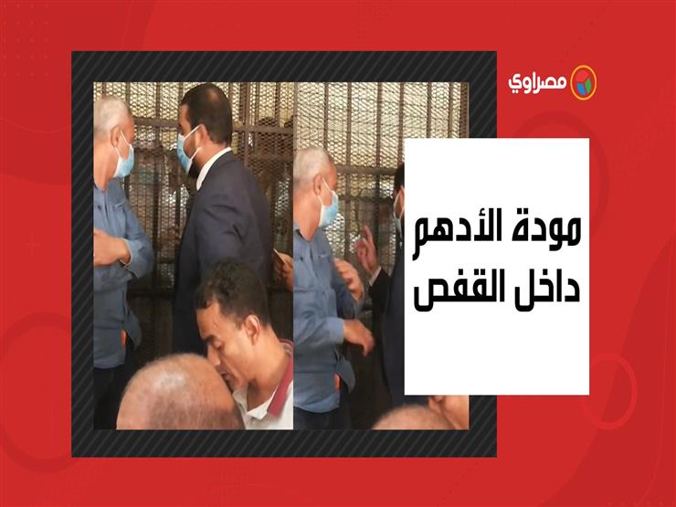 مودة الأدهم داخل القفص قبل دقائق من الحكم عليها في قضية الإتجار بالبشر