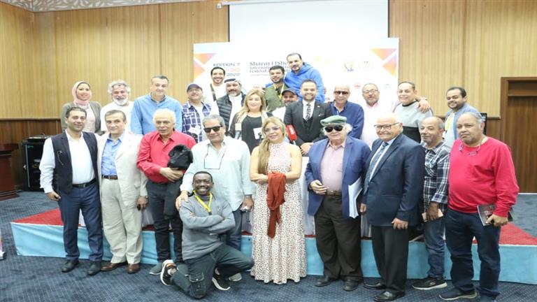 A press conference by writer Sami Al-Jamaan at the Sharm El-Sheikh International Touch Festival