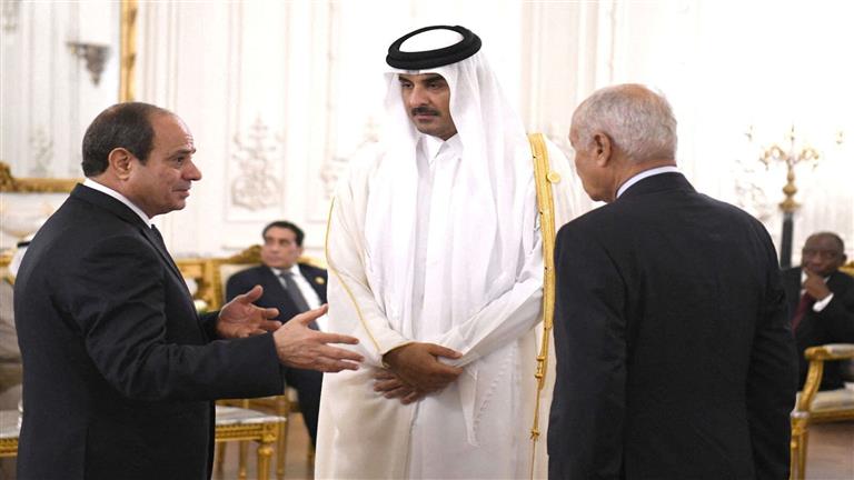 رد الرئاسة المصرية على مغادرة أمير قطر قمة القاهرة للسلام