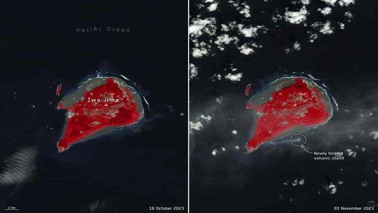 صورة.. جزيرة جديدة تولد من بركان ثائر