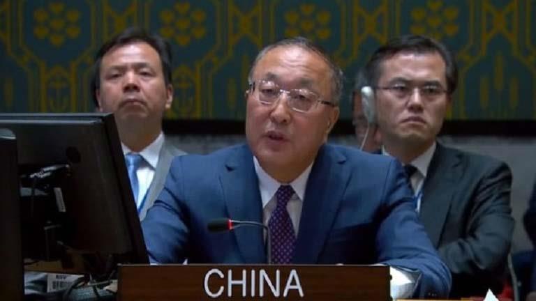 المندوب الصيني بمجلس الأمن: استثمار بعض الدول  في رصيف عائم كان فشلًا ذريعًا