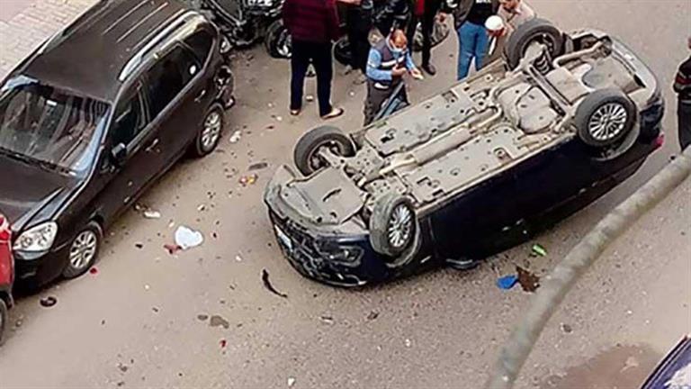 5 مصابين في انقلاب سيارة ملاكي في بني سويف 