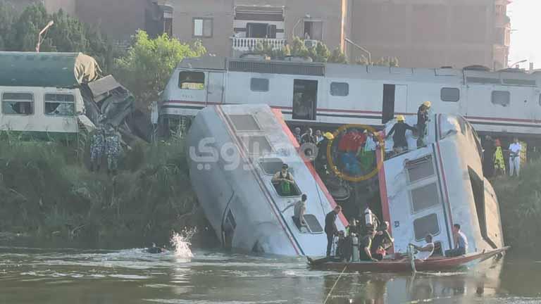 21 مصابًا.. "الصحة "تكشف تفاصيل حادث قطار المنيا