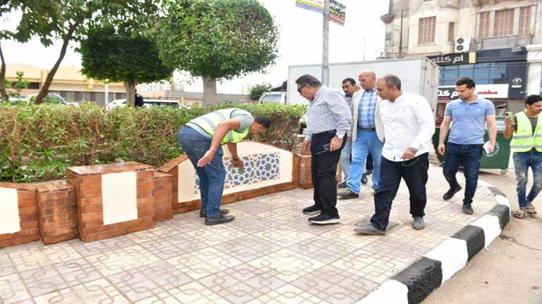 محافظ الدقهلية يتفقد أعمال رفع كفاءة ميدان المحطة فى المنصورة  -صور