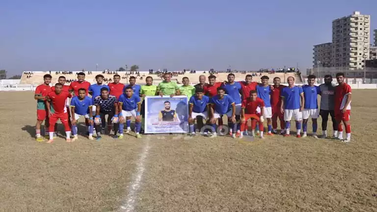 "في الجنة يا شوقي".. دقيقة حداد على روح لاعب كفر الشيخ بدوري القسم الرابع - صور