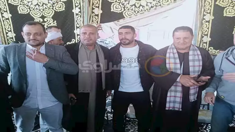 شاهد بالصور.. ربيعة يستقبل المهنئين في حفل زفافه بكفر الشيخ