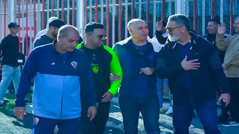 جوميز وميكالي في الزمالك لحضور مباراة القمة