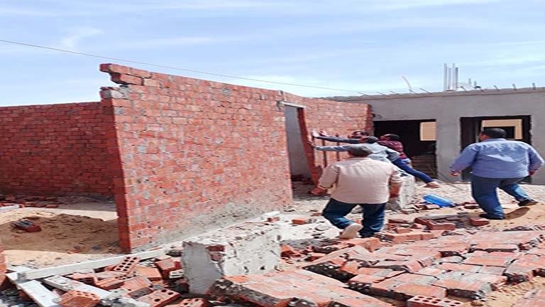 حملات لإزالة مخالفات بناء وإشغالات بعدة مناطق بمدينة بدر