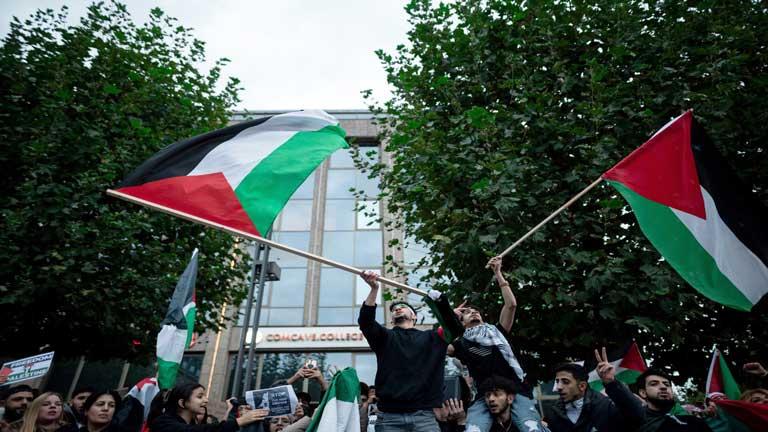 إصابات خلال مظاهرة مؤيدة للفلسطينيين في برلين