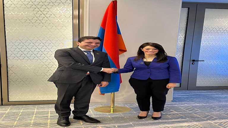 وزيرة التعاون تبحث مع وزير المالية الأرميني ترتيبات الدورة السادسة من اللجنة المشتركة بين البلدين