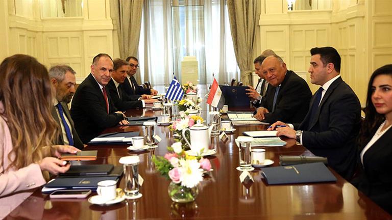 مباحثات موسعة بين وزيري خارجية مصر واليونان في أثينا