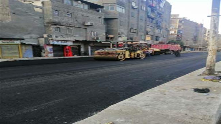 7 صور ترصد رصف شارع الشيشيني في الهرم بـ"الجيزة"  