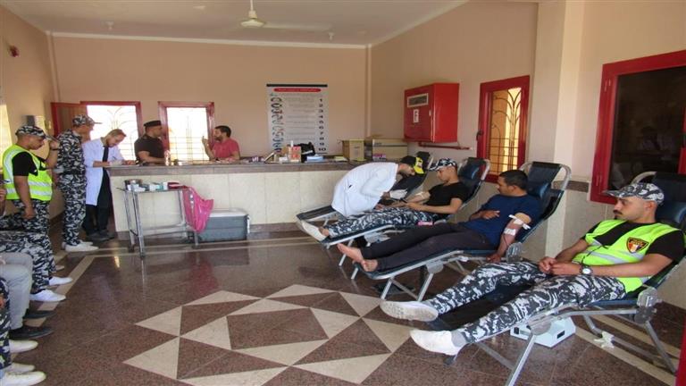 صور | حملة للتبرع بالدم بمديرية أمن جنوب سيناء