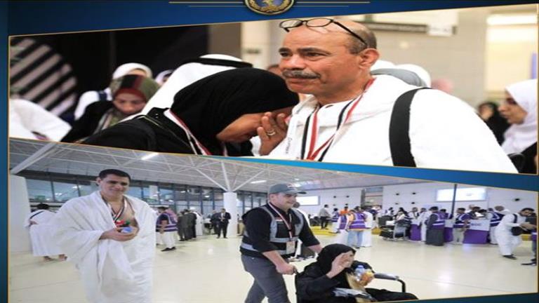 الداخلية تودع بعثة حجاج أسر الشهداء في مطار القاهرة
