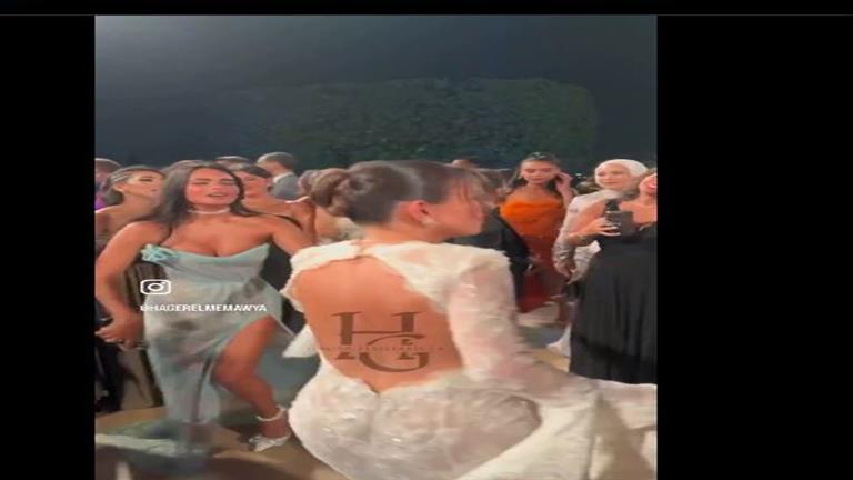  فيديو متداول لـ أسماء جلال ترقص بحفل زفاف جميلة عوض (صور)
