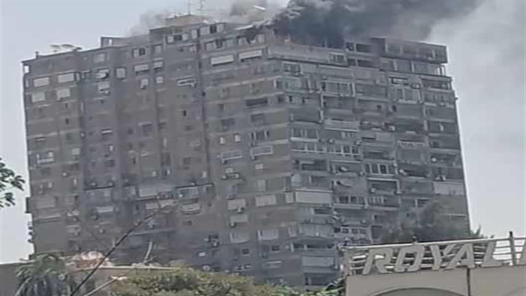 صور | حريق هائل بأحد الأبراج السكنية بمنطقة الزمالك.. والحماية المدنية تسيطر