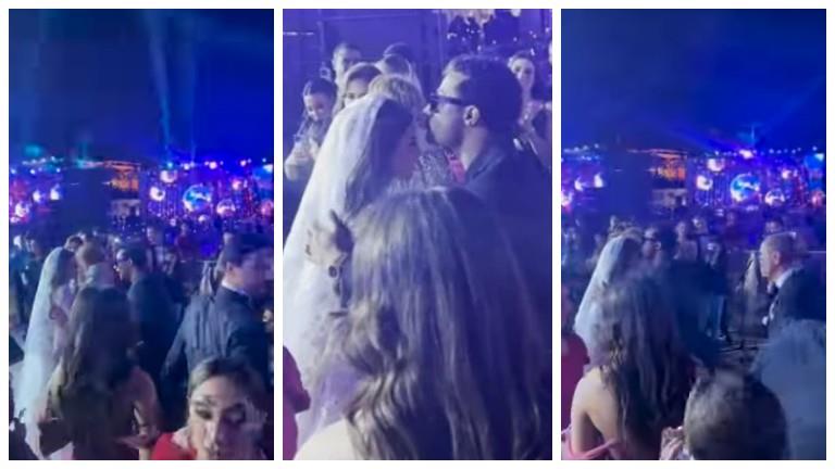 بالصور- محمد رمضان يقبل رأس ابنة المنتج محمد السعدي في حفل زفافها