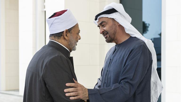 شيخ الأزهر يبحث التعاون مع رئيس الإمارات  