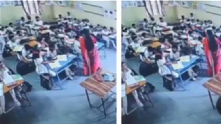 واقعة صادمة.. سقوط مروحة على طلاب في الفصل وهذا ما حدث (فيديو)