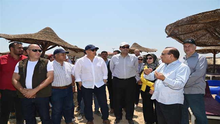 وزير الري يتفقد عمليات حماية الشواطئ بمدينة رأس البر