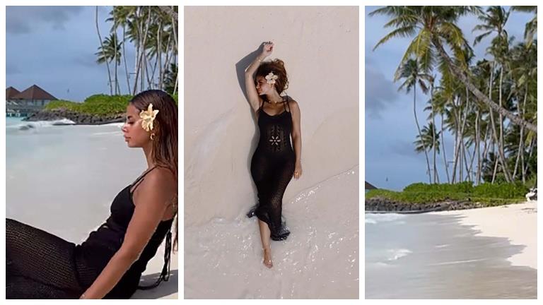 منة عرفة تنشر صورا جديدة من رحلتها لجزر المالديف والجمهور يغازلها