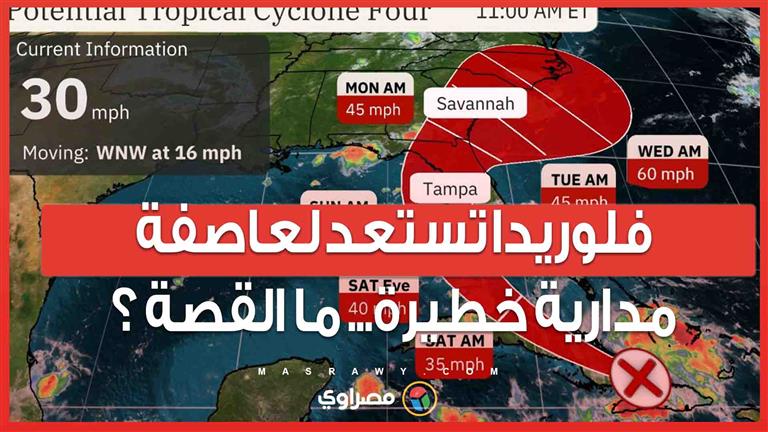 فلوريدا تستعد لعاصفة مدارية خطيرة... ما القصة ؟