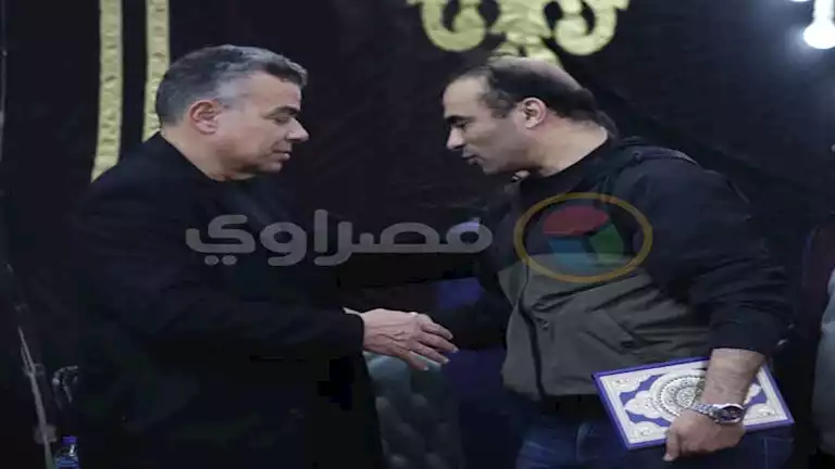 6 صور من ظهور حسن حمدي و سيد عبد الحفيظ في عزاء ميمي الشربيني