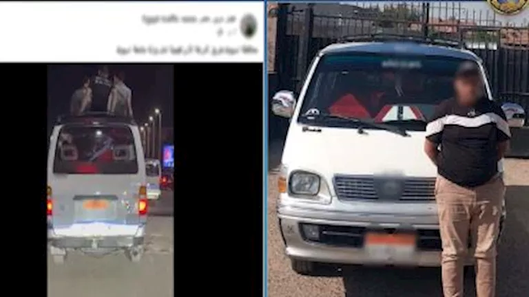زفة جنونية على سقف ميكروباص في أسيوط