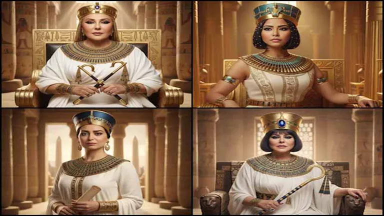 نجمات الفن يتألقن بالزي الفرعوني احتفالًا بافتتاح المتحف المصري الكبير