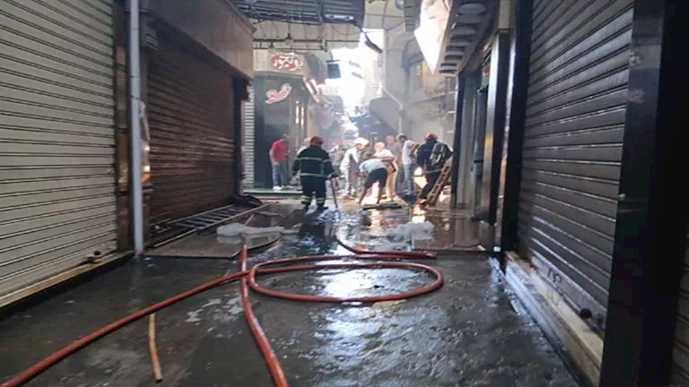 حريق داخل محل أدوات منزلية بحدائق الأهرام