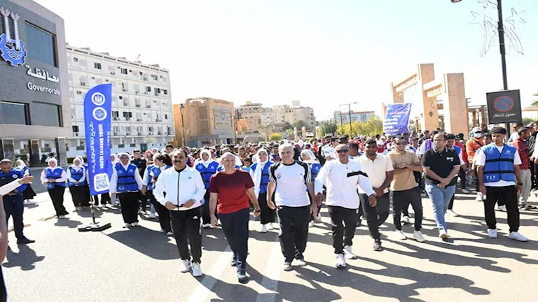 نائب محافظ أسوان يشهد انطلاق ماراثون توعوي شبابي -صور