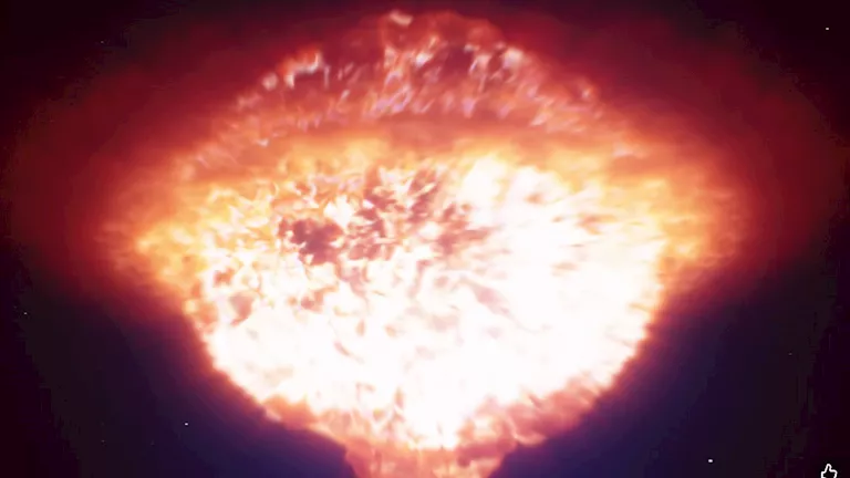 مشهد مرعب.. لحظة انفجار المستعر الأعظم بعد ساعات من انطلاقه (فيديو)