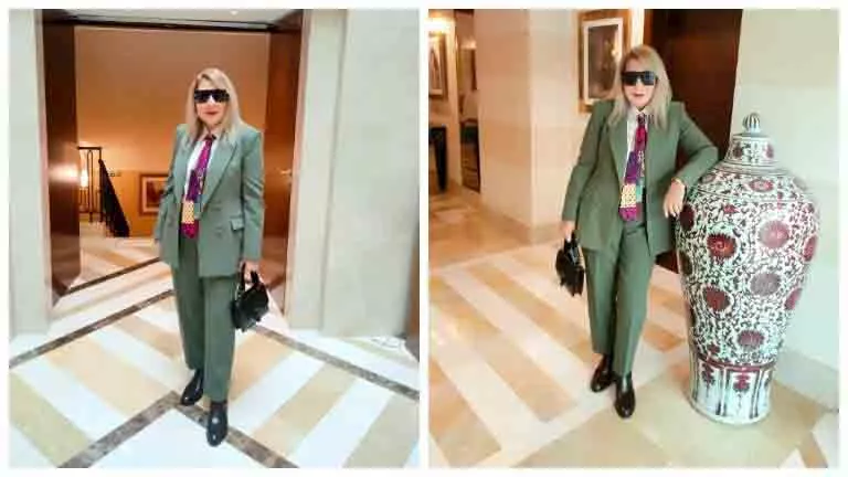 نادية الجندي تتألق في مهرجان وهران للفيلم العربي ببدلة مميزة