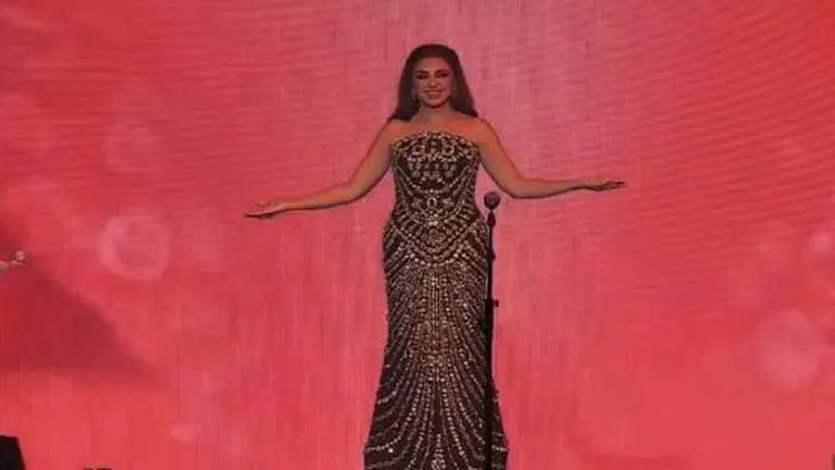 أنغام تشيد بالفن والموسيقى كطيور السلام في حفلها بالرياض