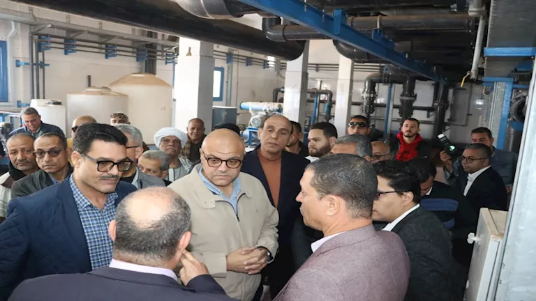 محافظ القليوبية يتفقد محطة مياه شبلنجة الجديدة ببنها