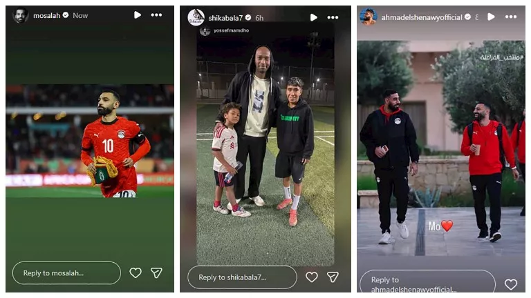 ستوري نجوم كرة القدم.. ابنة حسام حسن مع شيكابالا.. ومحمد صلاح بقميص منتخب مصر 
