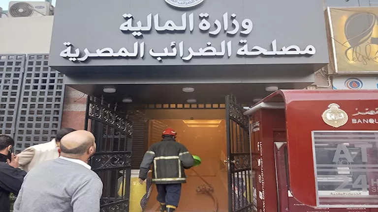 انفجار أسطوانة غاز داخل عقار مصلحة الضرائب بالقاهرة